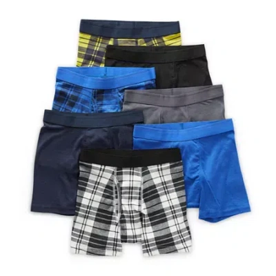 Thereabouts Little & Big Kid Boys 7 Pack Boxer Briefs 338663 In Black