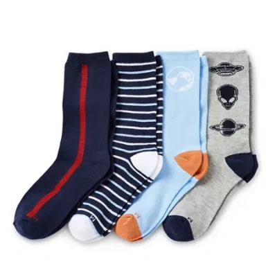 Thereabouts Boys 4 Pair Crew Socks In Blue