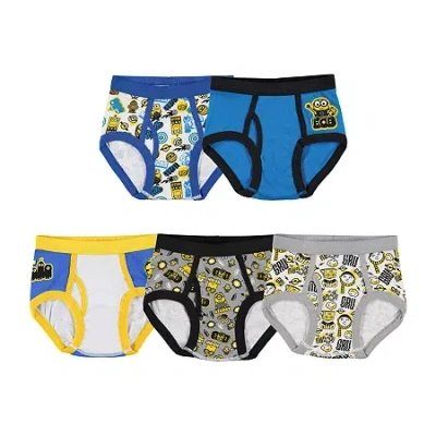 Despicable Me Little & Big Kid Boys  Minions 5 Pack Briefs Bup4310 In Multi
