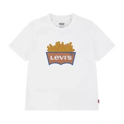 Levi 's Little Boys Crew Neck Short Sleeve Regular Fit Graphic T-shirt In White