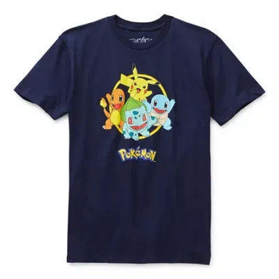 Hybrid Tees Little & Big Kid Boys Crew Neck Short Sleeve Regular Fit Pokeman Graphic T-shirt In Blue