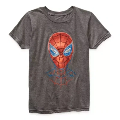 Mad Engine Little & Big Kid Boys Crew Neck Short Sleeve Regular Fit Spiderman Graphic T-shirt In Brown