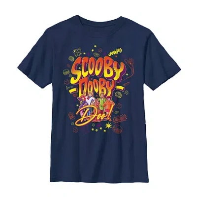 Fifth Sun Little & Big Kid Boys Crew Neck Short Sleeve Regular Fit Scooby Doo Graphic T-shirt In Blue