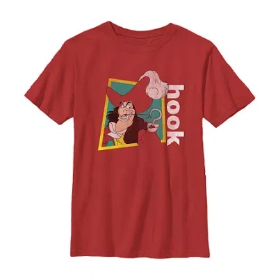 Fifth Sun Captain Hook Little & Big Kid Boys Crew Neck Short Sleeve Regular Fit Peter Pan Graphic T-shirt In Red