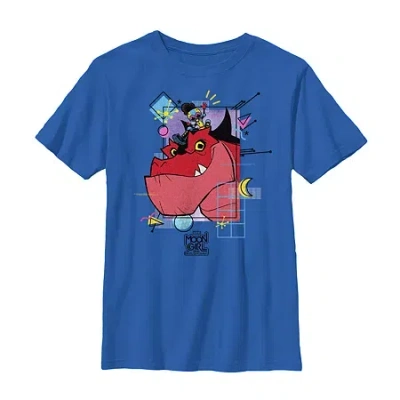Fifth Sun Little & Big Kid Boys Crew Neck Short Sleeve Regular Fit Marvel Moon Girl Graphic T-shirt In Blue