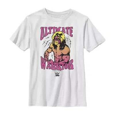 Fifth Sun Little & Big Kid Boys Crew Neck Short Sleeve Regular Fit Wwe Graphic T-shirt In White
