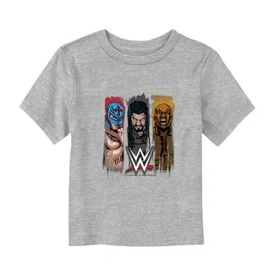 Fifth Sun Toddler Unisex Crew Neck Short Sleeve Regular Fit Wwe Graphic T-shirt In Gray