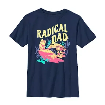 Fifth Sun Disney Little & Big Kid Boys Crew Neck Short Sleeve Slim Fit Finding Nemo Graphic T-shirt In Blue