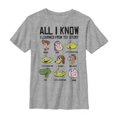 Fifth Sun Little & Big Kid Boys Crew Neck Short Sleeve Slim Fit Toy Story Graphic T-shirt In Gray