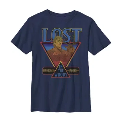 Fifth Sun Little & Big Kid Boys Crew Neck Short Sleeve Slim Fit Frozen Graphic T-shirt In Blue