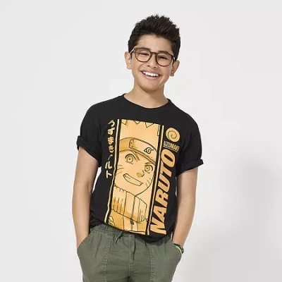 Bioworld Little & Big Kid Boys Crew Neck Short Sleeve Regular Fit Naruto Graphic T-shirt In Animal Print