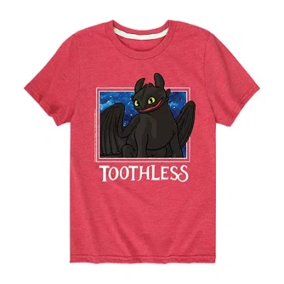 Air Waves How To Train Your Dragon Little & Big Kid Boys Crew Neck Short Sleeve Regular Fit Graphic T-shirt In Red