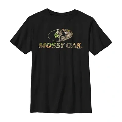 Fifth Sun Mossy Oak Little & Big Kid Boys Crew Neck Short Sleeve Regular Fit Graphic T-shirt In Black