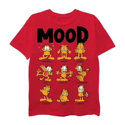 Freeze Little Boys Crew Neck Short Sleeve Regular Fit Garfield Graphic T-shirt In Red