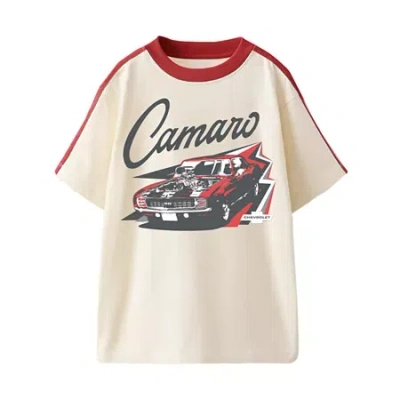 Mad Engine Camero Little & Big Kid Boys Crew Neck Short Sleeve Regular Fit Graphic T-shirt In Neutral