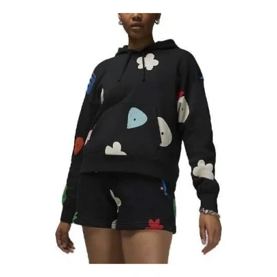 Air Jordan (wmns)  Artist Series By Mia Lee Fleece Hoodie 'black'