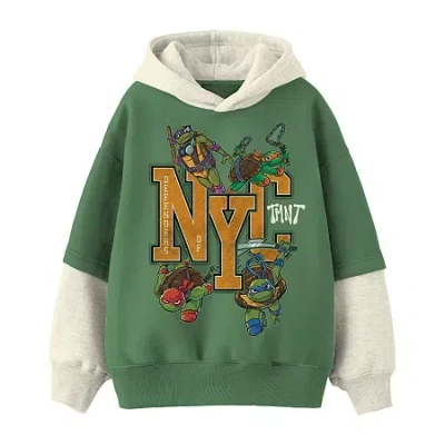 Freeze Little & Big Kid Boys Long Sleeve Teenage Mutant Ninja Turtles Fleece Hoodie In Green