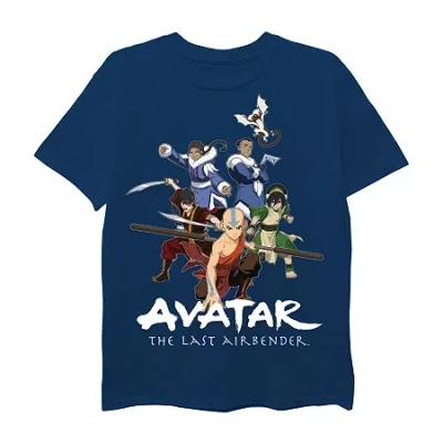 Freeze Little & Big Kid Boys Crew Neck Short Sleeve Regular Fit Avatar-the Last Airbender Graphic T-shirt In Blue