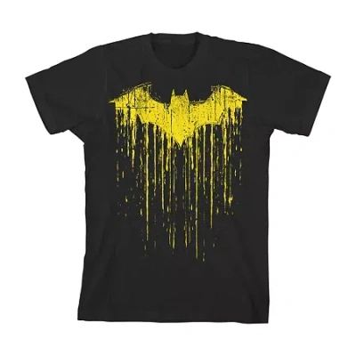 Bioworld Little & Big Kid Boys Crew Neck Short Sleeve Loose Fit Batman Graphic T-shirt In Black