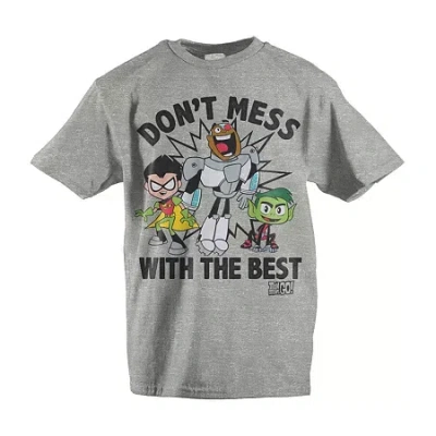 Bioworld Teen Titans Little & Big Kid Boys Crew Neck Short Sleeve Loose Fit Graphic T-shirt In Multi