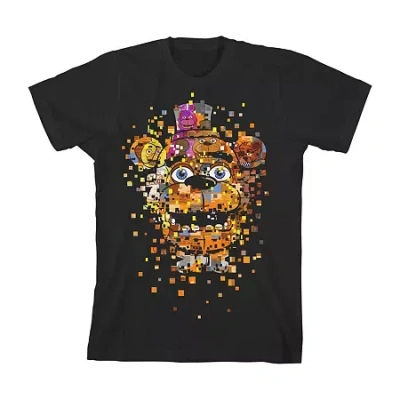 Bioworld Little & Big Kid Boys Crew Neck Short Sleeve Loose Fit Five Nights At Freddys Graphic T-shirt In Multi