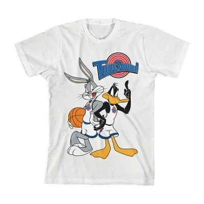 Bioworld Little & Big Kid Boys Crew Neck Short Sleeve Loose Fit Looney Tunes Graphic T-shirt In Animal Print