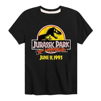 Air Waves Little & Big Kid Boys Crew Neck Short Sleeve Regular Fit Jurassic World Graphic T-shirt In Multi