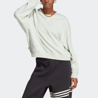 Adidas Originals (wmns) Adidas Essentials+ Made With Hemp Sweater 'linen Green'