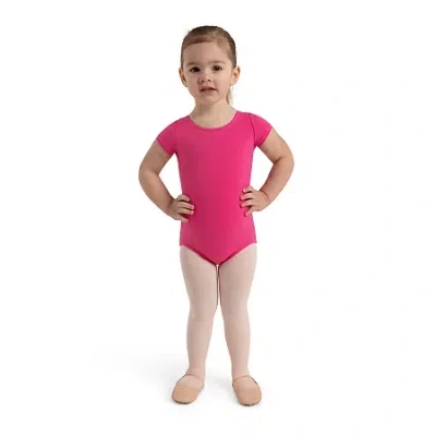 Capezio Little & Big Short Sleeve Girls Leotard In Pink