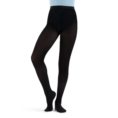 Capezio Girls Hold & Stretch Footed Tights In Black