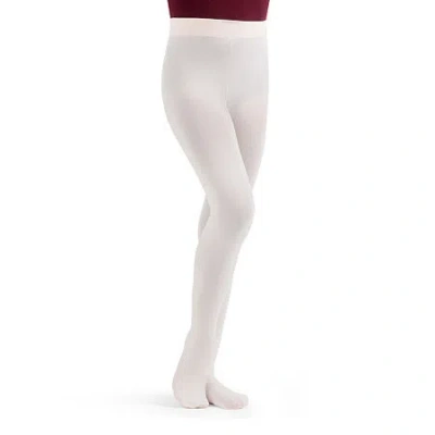 Capezio Big Girls Studio Basics Footed Tights In White