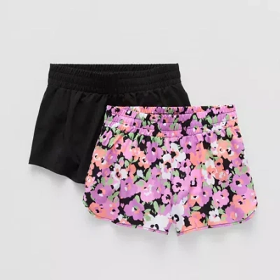 Xersion Little & Big Kid Girls Mid Rise 2-pc. Running Short In Black