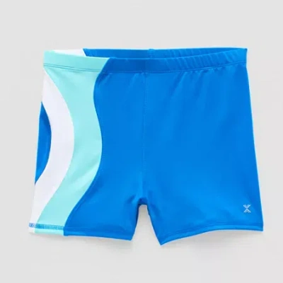 Xersion Little & Big Kid Girls Stretch Fabric High Rise Pull-on Short In Blue