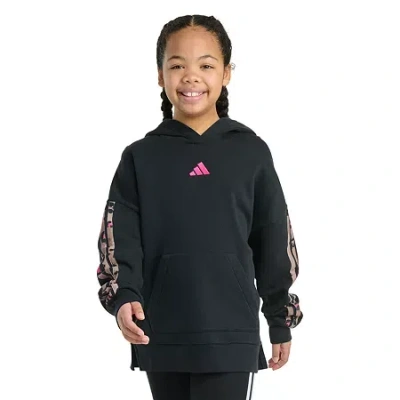 Adidas Originals Big Kid Girls Long Sleeve Embroidered Fleece Active Hoodie In Multi
