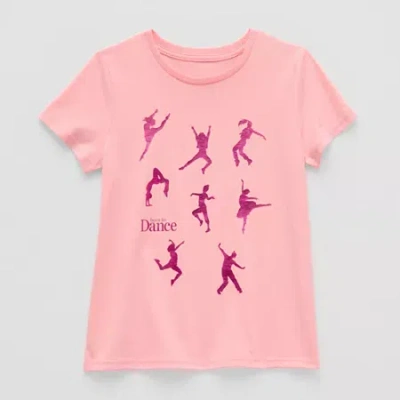 Xersion Little & Big Kid Girls Crew Neck Short Sleeve Regular Fit Graphic T-shirt In Sand