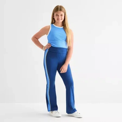 Xersion Little & Big Kid Girls Quick Dry High Rise Flare Regular Fit Pull-on Pant In Blue