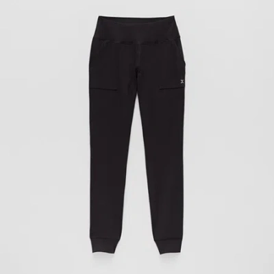 Xersion Performance Little & Big Kid Girls Stretch Fabric Cuffed Mid Rise Regular Fit Jogger Pant In Black