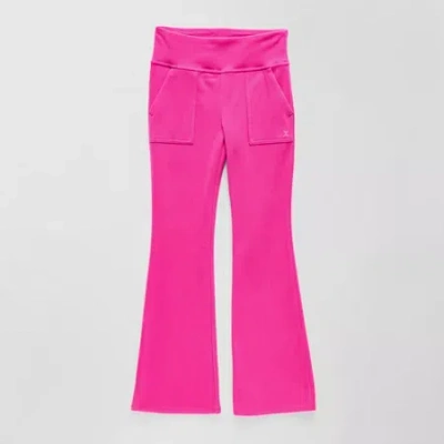 Xersion Little & Big Kid Girls High Rise Flare Regular Fit Pull-on Pant In Pink