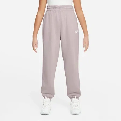 Nike Club Big Kid Girls Cuffed Loose Fit Fleece Jogger Pant In Purple