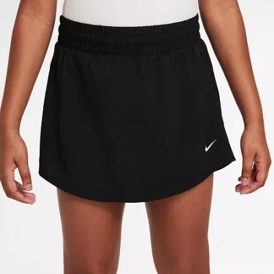 Nike Dri-fit One Big Kid Girls Skort In Black