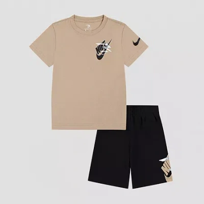 Nike 3brand By Russell Wilson Little Boys 2-pc. Short Set In Brown