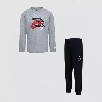 Nike 3brand By Russell Wilson Little Boys 2-pc. Pant Set In Gray