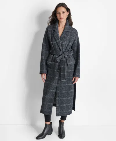 Dkny Jeans Women's Belted Long-sleeve Robe Coat