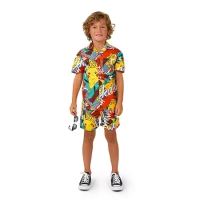 Opposuits Pikachu Little Boys Pokeman 2-pc. Short Set In Multi