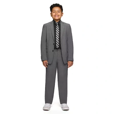 Van Heusen Little & Big Kid Boys Regular Fit Suit Jacket In Gray