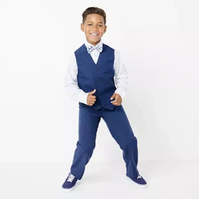 Van Heusen Little & Big Kid Boys 4-pc. Suit Set In Blue