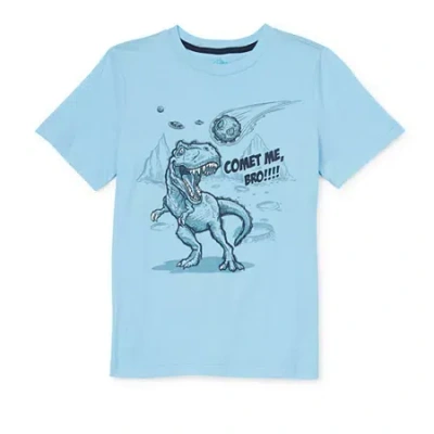 Thereabouts Little & Big Boys Crew Neck Short Sleeve Graphic T-shirt In Blue