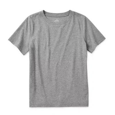 Thereabouts Little & Big Kid Boys Sensory Friendly Crew Neck Short Sleeve Adaptive T-shirt In Gray