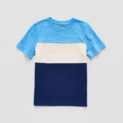 Thereabouts Little & Big Kid Boys Crew Neck Short Sleeve T-shirt In Blue