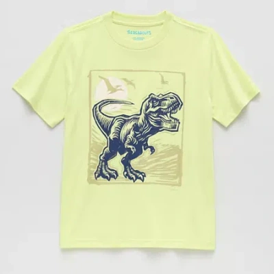 Thereabouts Little & Big Kid Boys Crew Neck Short Sleeve Regular Fit Graphic T-shirt In Green